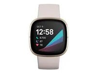 Fitbit Sense Smartwatch with Band - Lunar White/Soft Gold