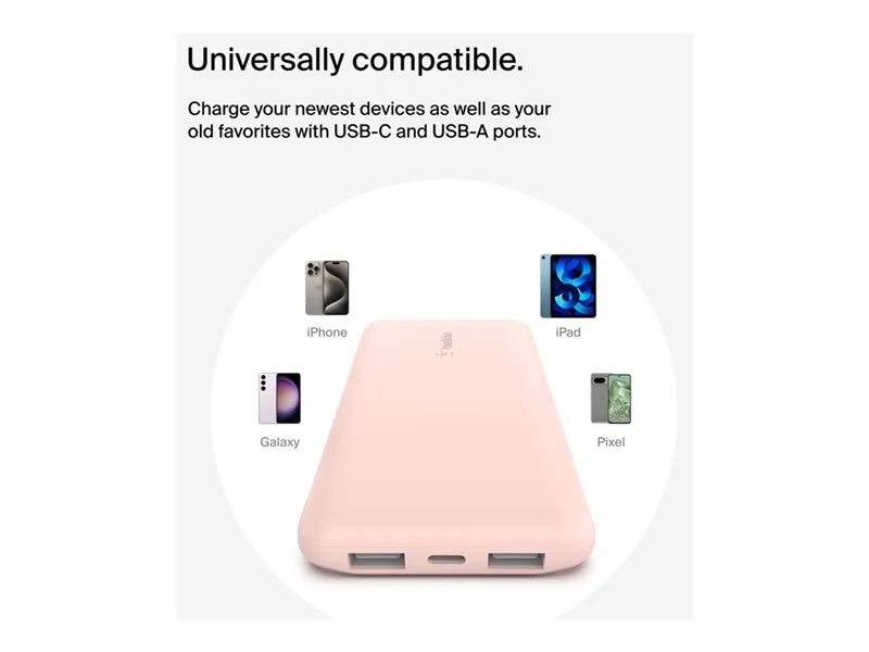 Belkin BoostCharge 10K Power Bank - Rose Gold | 78804099 | Lenovo US