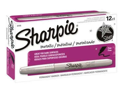 Sharpie Metallic Fine Point Permanent Markers, 12 Pack