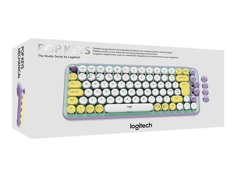 Logitech POP Keys Wireless Keyboard with Customizable Emoji Keys