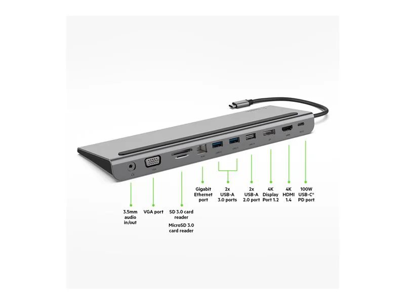 Belkin CONNECT 11-in-1 multiport dock - USB-C - VGA, HDMI, DP