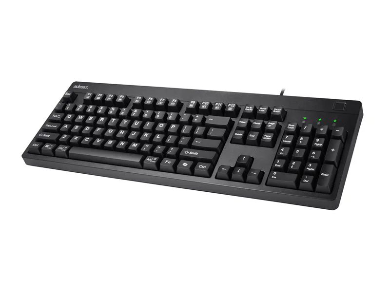 Adesso Antimicrobial Fingerprint Reader Keyboard, TAA Compliant