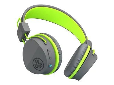 Photos - Headphones JLab Neon Wireless On-Ear  - Gray/Green 78450065 