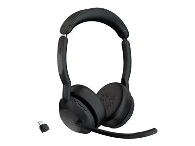 Jabra Evolve2 55 Link380c MS Stereo Wireless Headset - Black