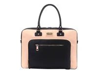 Sandy Lisa London Shoulder Bag for Laptops up to 15.6 inches - Cream/Black