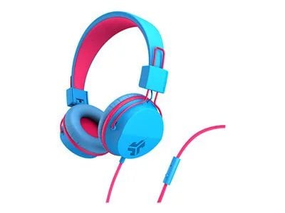 JLab JBuddies Studio On-Ear Kids Wired Headphones - Blue/Pink