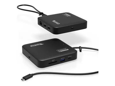Photos - Card Reader / USB Hub Dual Plugable 7-in-1 USB-C HDMI Docking Station, 100W Pass Through Charging 78808728