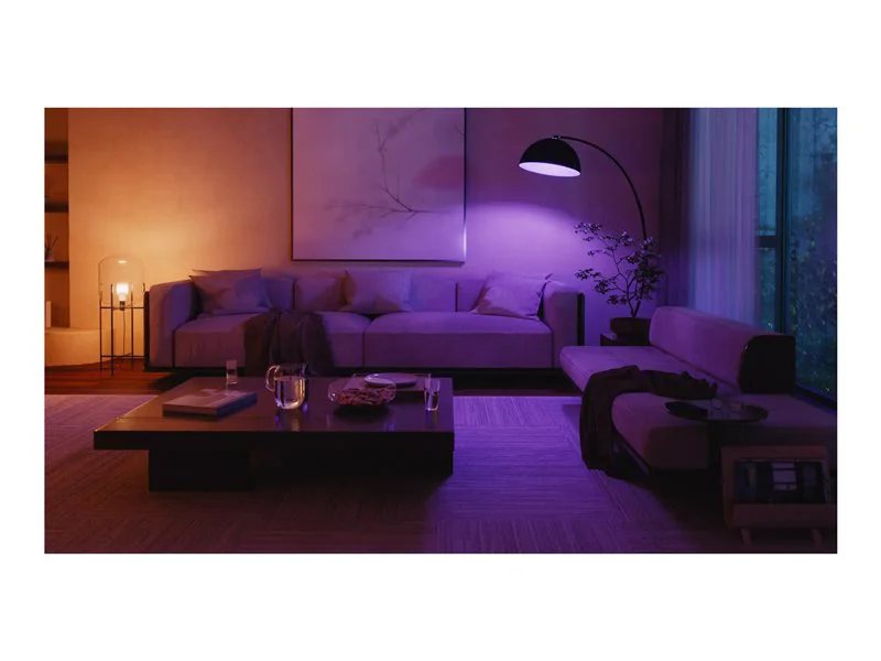 Philips Hue 75W White and Color A19 4-Pack with Hue Pro Bridge Kit