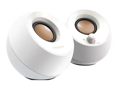 Creative Labs Pebble USB 2.0 Desktop Speakers - White