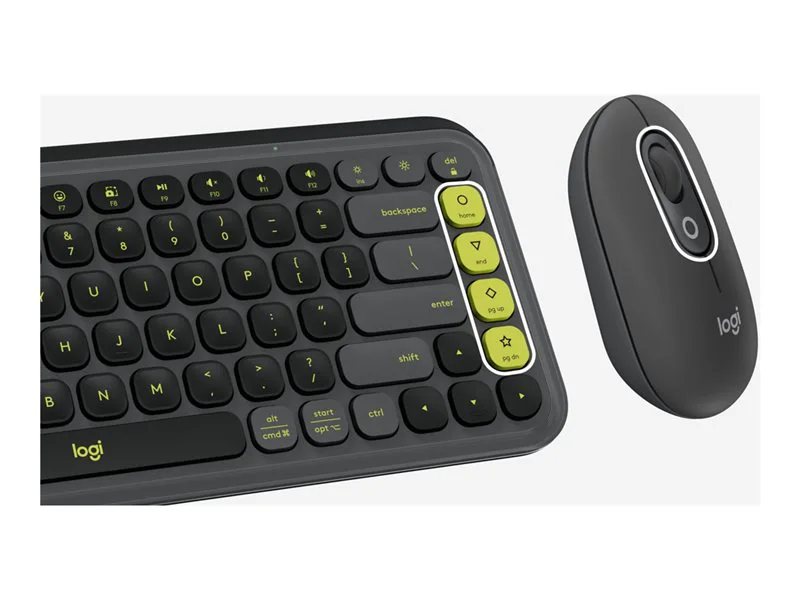 Logitech POP ICON Wireless Keyboard & Mouse Combo - Graphite