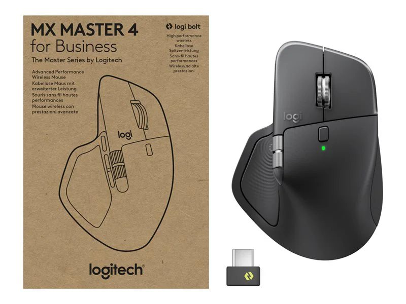 Logitech MX Master 4 Wireless Mouse for Business, Brown Box