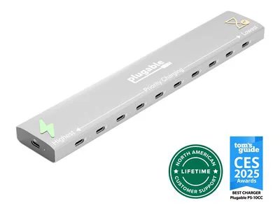 Plugable 10 Port USB C Charging Station
