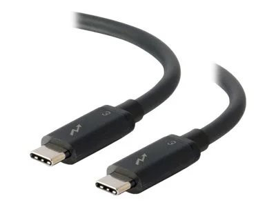 C2G 6ft Thunderbolt 3 Cable - USB C Thunderbolt 3 Cable - 100W Power Delivery - 20Gbps - Black - M/M - USB-C cable - 24 pin USB-C to 24 pin USB-C - 6 ft