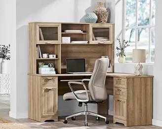Realspace Magellan 59inW L-Shaped Desk, Blonde Ash | 78017654