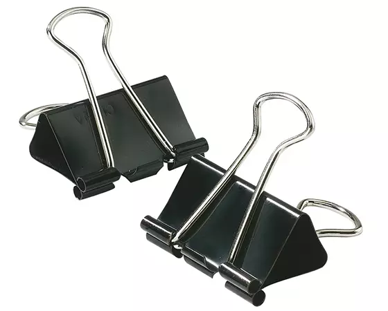 

Office Depot Brand Binder Clips, Small, 3/4in Wide, 3/8in Capacity, Black, Pack Of 36
