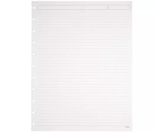

Office Depot - TUL Discbound Refill Pages, 8-1/2in x 11in, Narrow Ruled, Letter Size, 100 Pages (50 Sheets), White