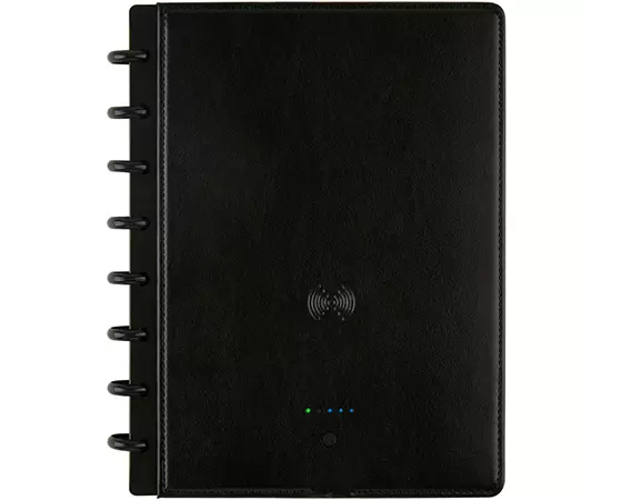 

Office Depot - TUL® Wireless/Wired Charging Discbound Notebook, Leather Cover, Junior Size, Black