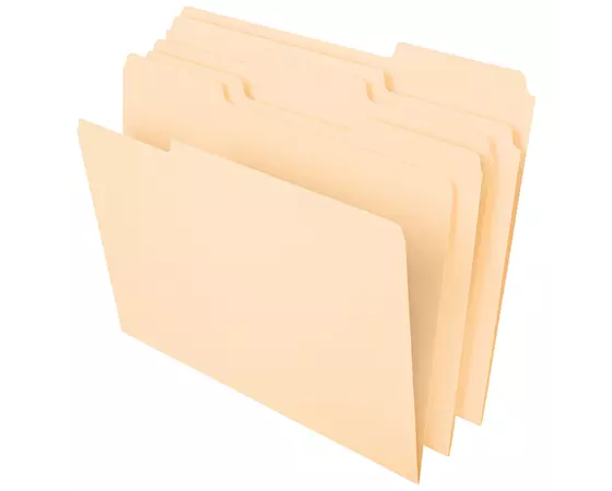 Office Depot Brand File Folders, 1/3 Tab Cut, Assorted Position, Letter  Size, Manila, Pack Of 100 Folders | Lenovo US