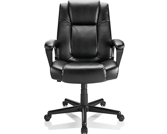 

Office Depot Realspace Hurston Bonded Leather High-Back Executive Chair, Black