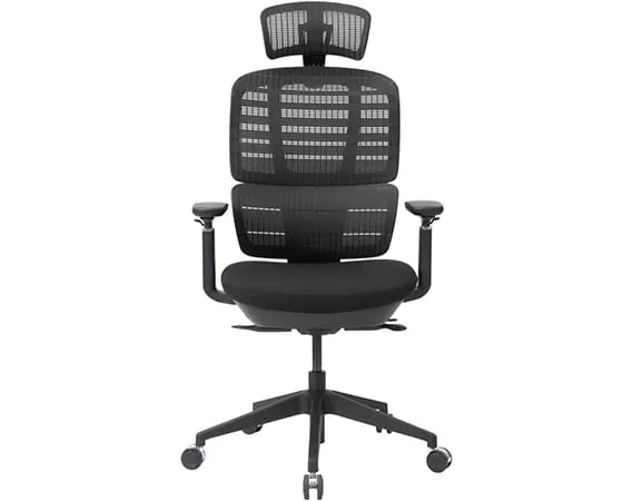 Office Depot WorkPro Momentum Ergonomic Mesh Active High-Back Chair, Black
