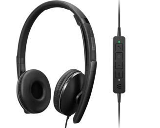 ヘッドホン Lenovo Wired ANC Headset Gen 2 Get the Ultimate Listening Experience with Lenovo Headsets