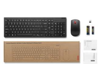 Lenovo エッセンシャル ワイヤレス キーボード&マウス 2 - 日本語