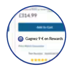 Zoom in on example of Rewards hyperlink