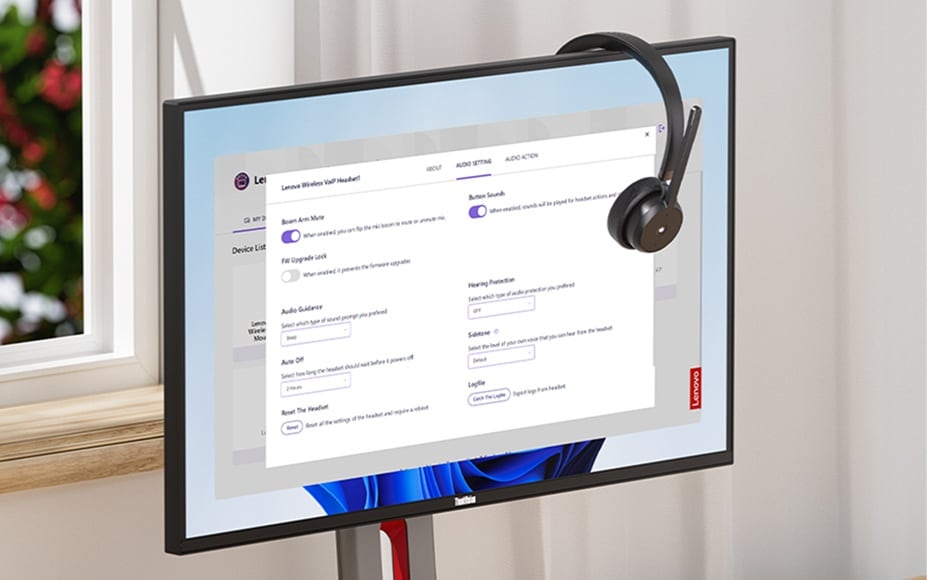 Lenovo Wireless VoIP ヘッドセット | 4XD1M80020 | レノボ・ ジャパン