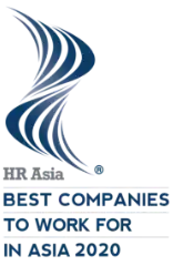 a logo look like storm, saying Best Companies to work for in asia 2020
