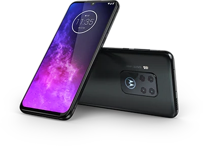 Vues avant et arrière d’un zoom motorola one