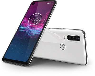 Vue avant du motorola one action