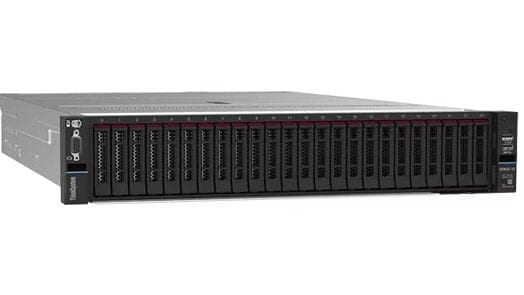 Front view of ThinkSystem SR655 V3 rack server