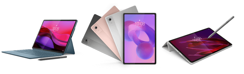 Bannière affichant plusieurs modèles de tablettes disponibles à l’achat.
