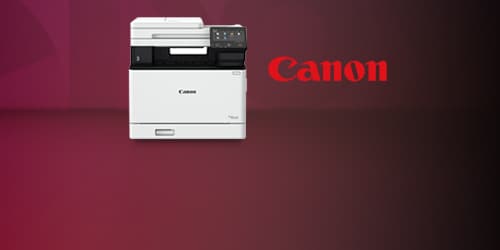 A Canon imageCLASS MF751Cdw Multifunction Wireless Color Laser Printer - White is featured on a background.