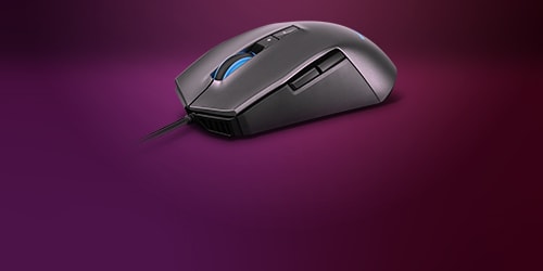 An IdeaPad Gaming M100 RGB Mouse on a background.