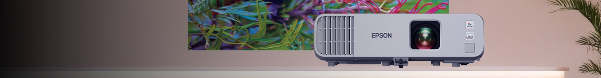 An Epson projector is featured in an office.