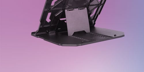 A Lenovo 2-in-1 Laptop Stand is featured on a background.