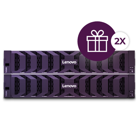 Stockage unifié Lenovo - pile de 3 unités orientée vers l'avant