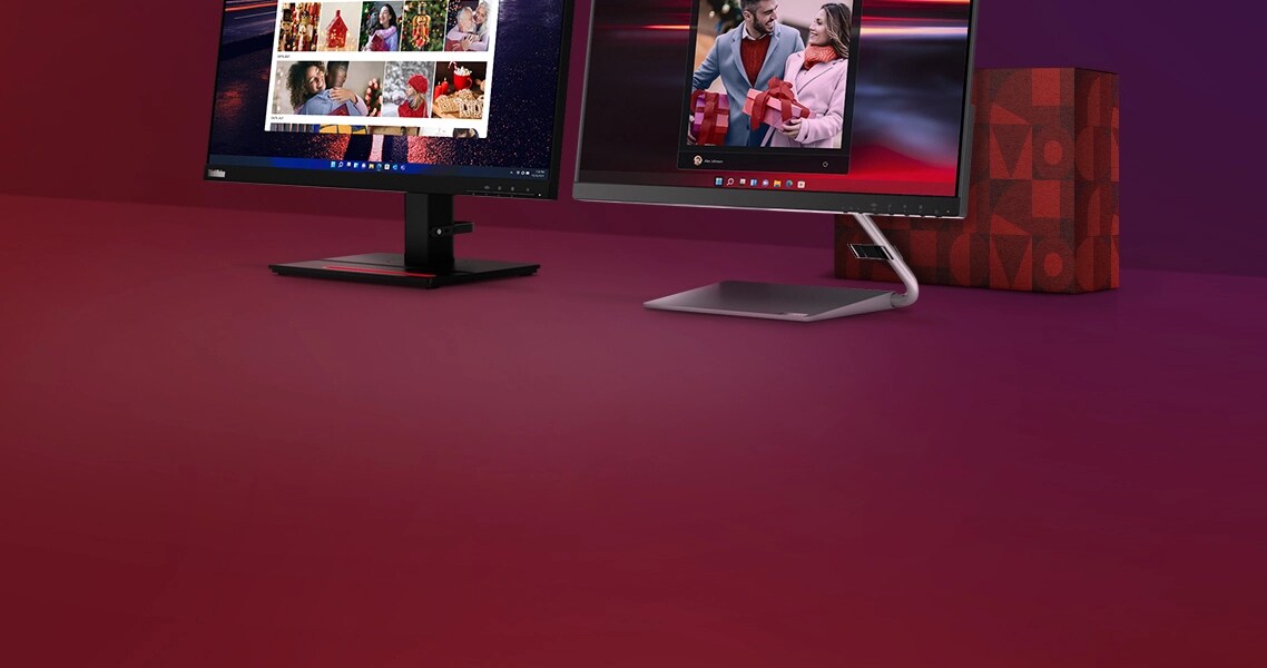 Alt text- Lenovo All -in- One Desktop with a gift box on the back