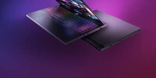 Legion Pro 5i Gen 10 16 inch intel laptop on purple gradient background