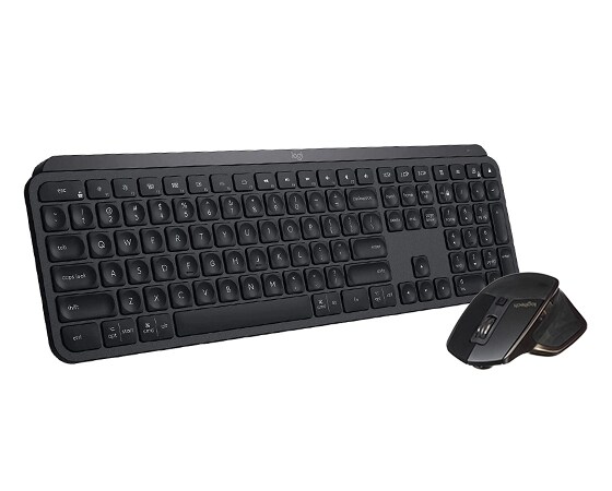 

Logitech MX Keys Advanced Wireless Illuminated Keyboard + Logitech MX Master wireless mouse