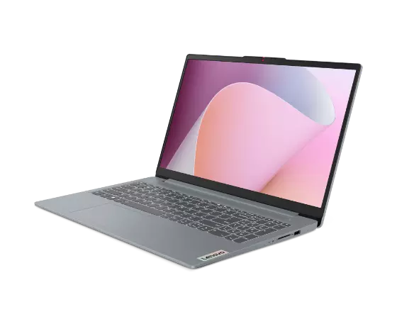 IdeaPad Slim 3 Gen 8, vue avant vers la gauche, écran sur