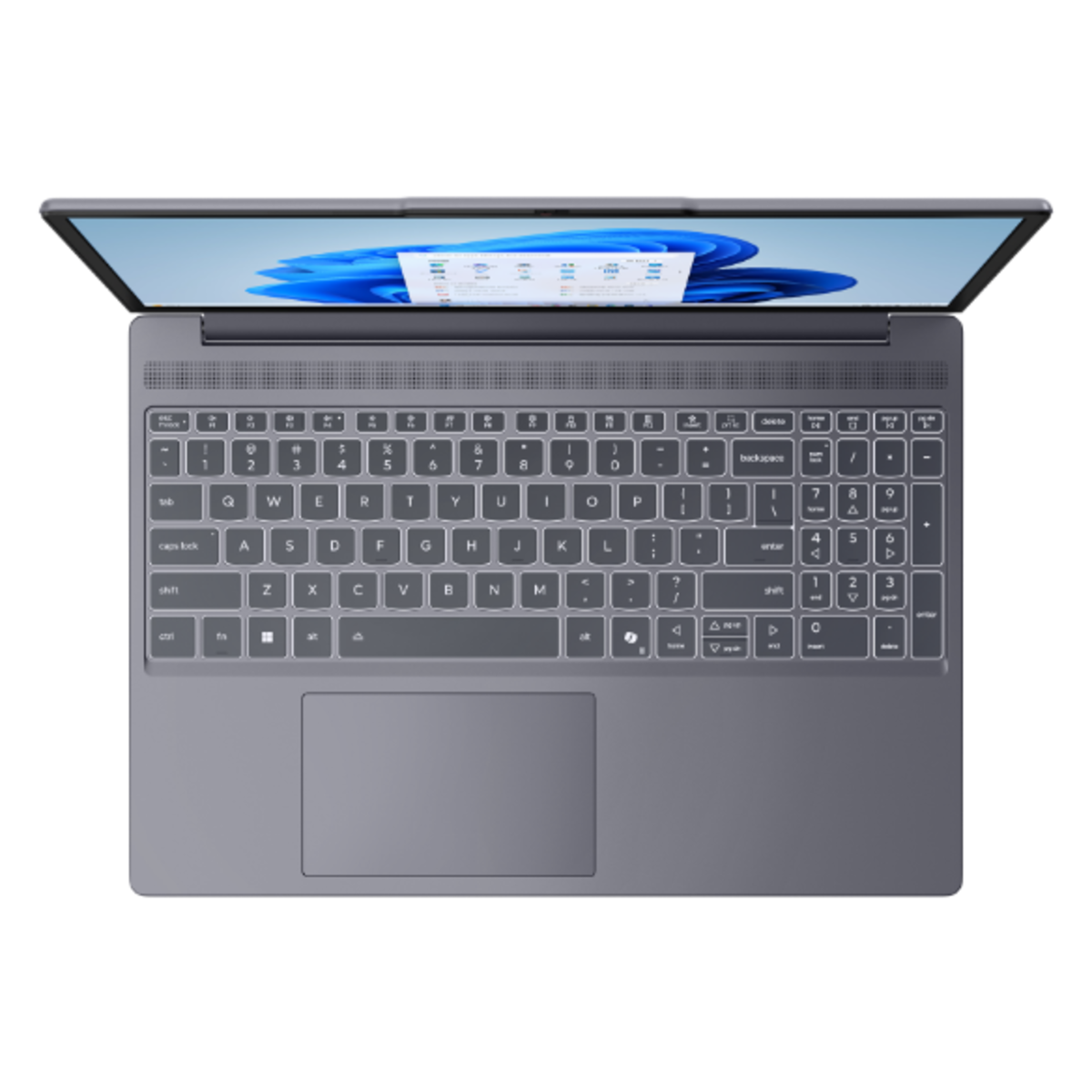 Lenovo IdeaPad Slim 3 Tastatur und Touchpad von oben