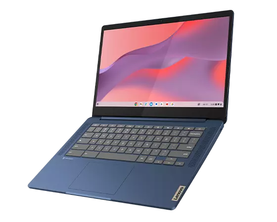 Lenovo IdeaPad Slim 3 Chromebook facing left side