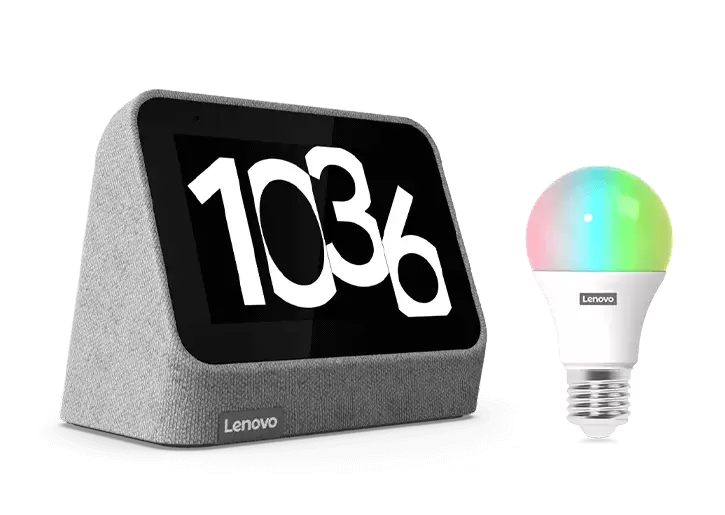 

Lenovo Smart Clock 2 Grey + Color Smart Bulb