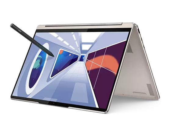 Photos - Laptop Yoga 9i  - Oatmeal 83B1001WUS (14” Intel)