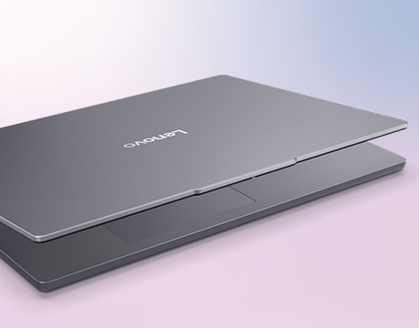 Vista en ángulo de un portátil Lenovo IdeaPad Slim 3i Gen 11 (16” Intel) ligeramente abierto.