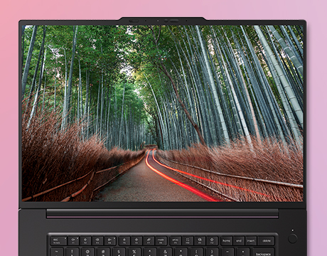 Profile cover view highlights dazzling display on the Lenovo ThinkPad P1 Gen 9 (16" Intel) Mobile Workstation.
