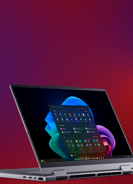 Windows 11 Pro Start menu on the Lenovo ThinkBook 14 2-in-1 Gen 6 laptop in Presentation mode.