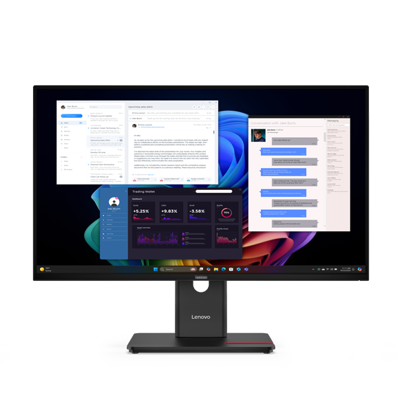 Lenovo ThinkVision T27UD-40 27 UHD-USB-C Docking-Monitor, 3840 x 2160